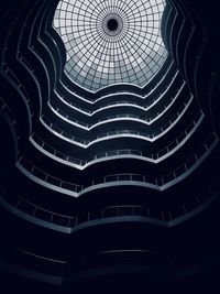 Low angle view of modern building against sky