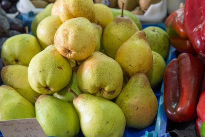 Close-up of fruits for sale at market stall