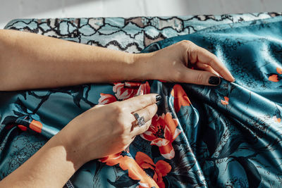 Interior decor promoting fabric designs for use in home furnishings, curtains, or decorative element