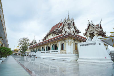 Low angle view of temple against sky