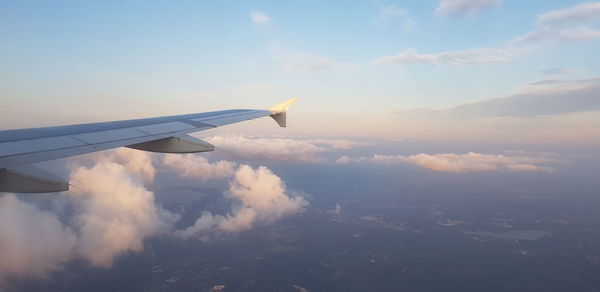 Airplane flying in sky