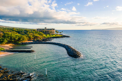 Scenic view of sea against sky