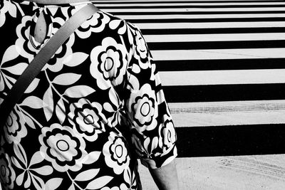 Close up of striped wall