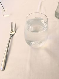 Close-up of water in glass on table