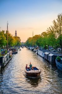 Boats in river