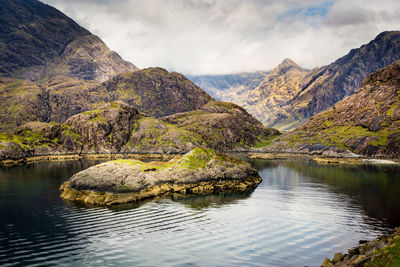 View of lake with mountain in background