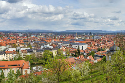 View of bamberg historic center from michaelsberg abbey, germany