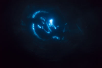 Close-up of illuminated light in the dark