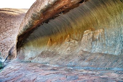 Rock formation on land