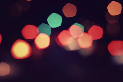 Defocused lights at night