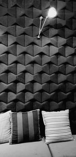 Low angle view of light painting on wall