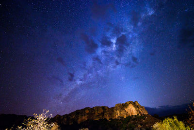 Low angle view of sky at night