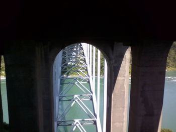 Trees seen through arch