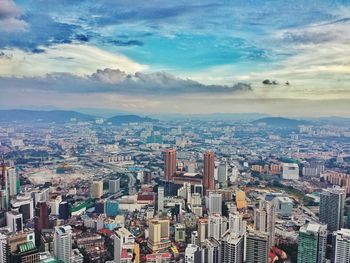 High angle view of cityscape