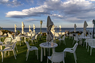 View of the cafeteria at the seaside