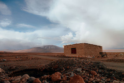 Scenic view of desert against sky in bolivia 