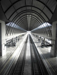 Railroad station platform