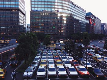 Traffic on road in city