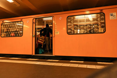 Train at railroad station