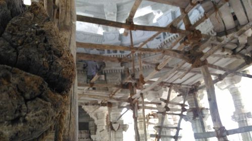 Low angle view of ceiling