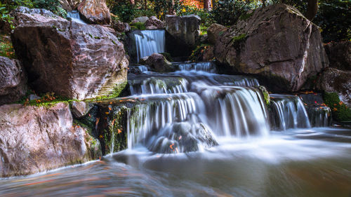 Scenic view of waterfall