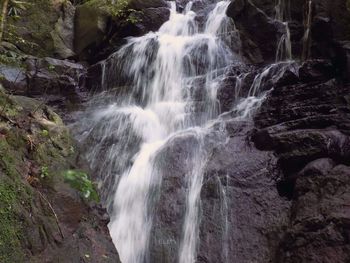 Scenic view of waterfall