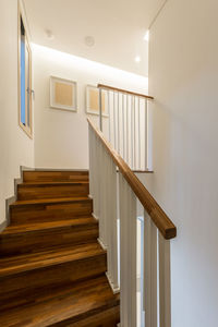 Low angle view of staircase in building