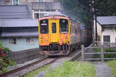 Train on railroad track