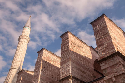 Low angle view of historic building against sky