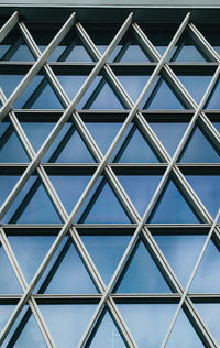 Low angle view of glass ceiling