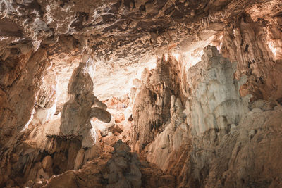Low angle view of cave