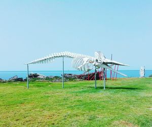 Scenic view of landscape against clear sky