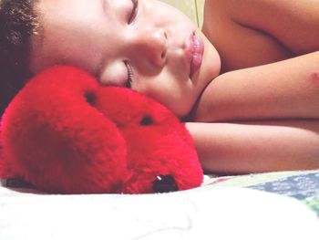 Close-up of baby girl