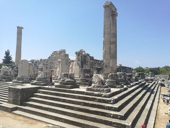 Panoramic view of temple against clear sky