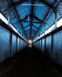 Illuminated bridge in tunnel