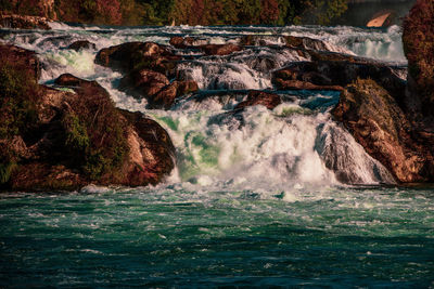 Panoramic view of the rhine falls, switzerland