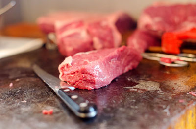 Close-up of red meat