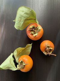 High angle view of pumpkin on table