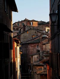 Low angle view of buildings in city