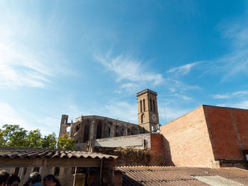 Low angle view of historic building against sky