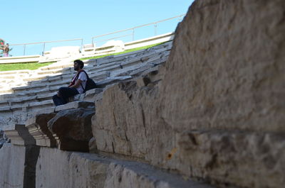 Low angle view of woman