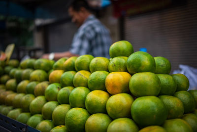 Full frame shot of apples in market