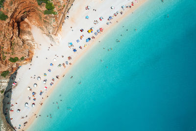 High angle view of beach