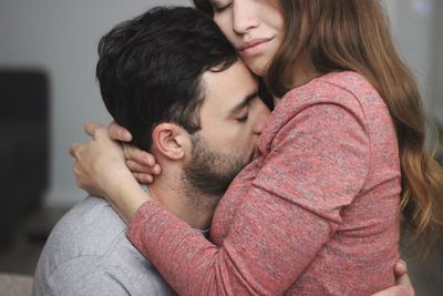 Young couple kissing