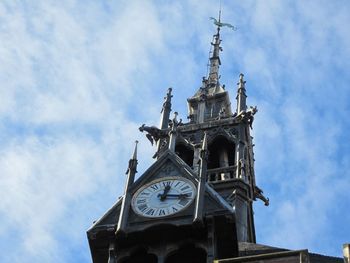 Low angle view of a clock tower