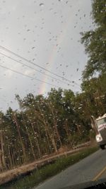 Rain drops on road