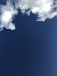 Low angle view of blue sky