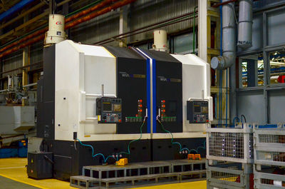 Interior of illuminated building