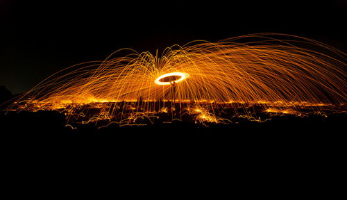 Light trails at night