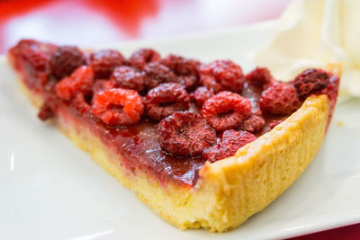 Close-up of dessert in plate